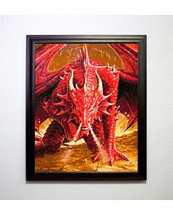 "Ярость дракона" - Картина стразами (Снимается с производства), 38х48 см, WD178