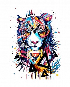 "Магический тигр" - Картина стразами (набор), 27х38 см, WD218