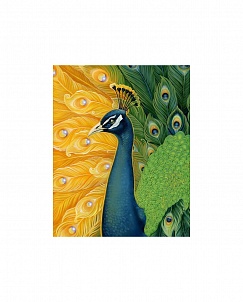 "Королевский павлин" - Картина стразами (набор), 40х50 см, WD313