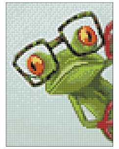 "Лягушонок в очках" - Картина стразами (набор), 15х20 см, WD2362