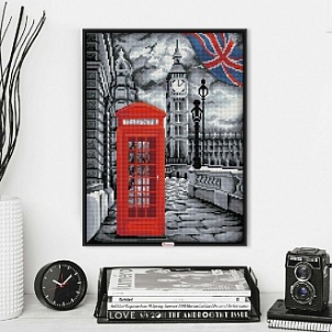 "В Лондоне" - Картина стразами (набор), 30х40 см, АЖ-1669