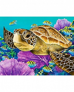 "Морская черепаха" - Картина стразами (набор), 48х38 см, WD2428