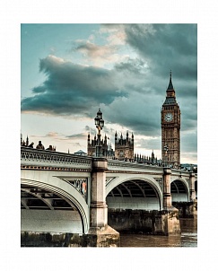 "Небо над Лондоном" - Картина стразами (Снимается с производства), 38х48 см, WD103